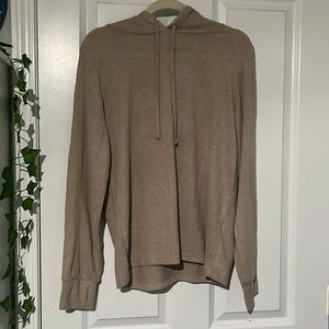 2 LIV, sweater with hood, tan, large